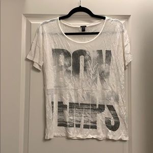 Jcrew white tank “bon temps”